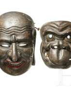 Japan. Zwei Nō-Masken, Japan, 19./20. Jhdt.