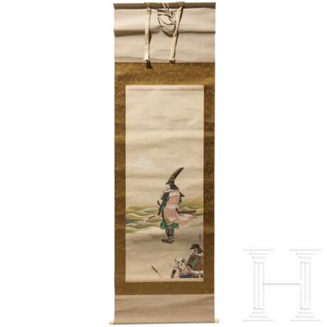Rollbild mit Darstellung eines Daimyō, Japan, Taisho-Zeit, 1912 - 1926 - photo 1