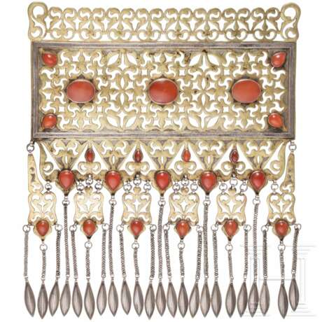 Großes silbernes Pektoral-Ornament, Teke, Turkmenistan, um 1900 - photo 1