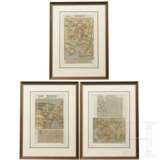 Drei gerahmte Seiten aus der Cosmographia Sebastian Münsters (1488 - 1552), deutsch/Schweiz, 16. Jhdt. - Foto 1