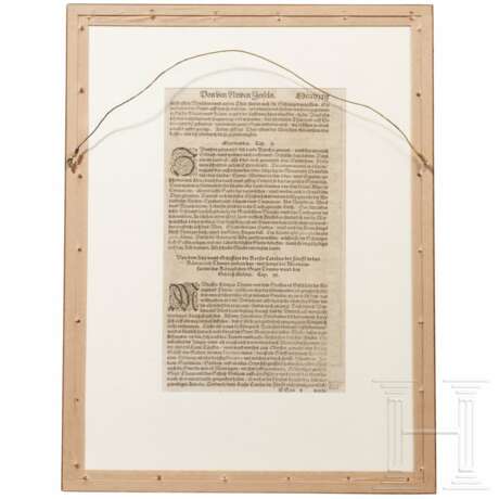 Drei gerahmte Seiten aus der Cosmographia Sebastian Münsters (1488 - 1552), deutsch/Schweiz, 16. Jhdt. - Foto 7