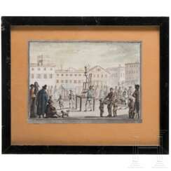 Francesco Novelli (1764 - 1836) - "Die Straßenkünstler", Italien, 19. Jhdt.