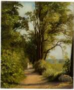 Ганс Хассентойфель. Hans Hassenteufel (1887 - 1943), "Weg in den Isarauen" mit Widmungsinschrift, München, 1. Hälfte 20. Jhdt.