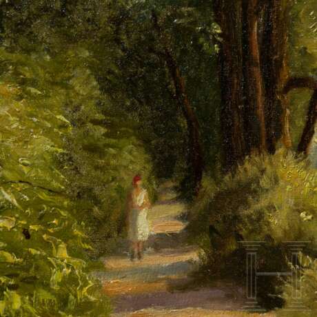 Hans Hassenteufel (1887 - 1943), "Weg in den Isarauen" mit Widmungsinschrift, München, 1. Hälfte 20. Jhdt. - photo 2