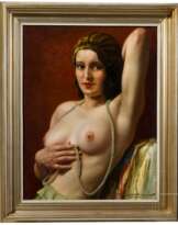 Hans Hassenteufel (1887 - 1943), Akt mit Perlenkette, München, 1. Hälfte 20. Jhdt.