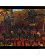 Blalla W. Hallmann. Blalla W. Hallmann (1941 - 1997), "Historisches Treffen in Altdorf", deutsch, datiert 1991