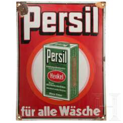 Emailleschild "Persil" (Henkel & Cie A.-G. Düsseldorf), 1920er Jahre