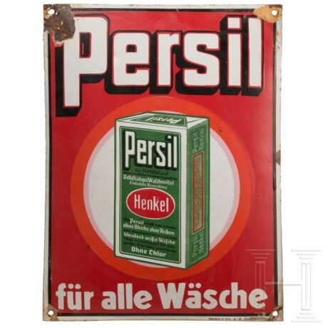 Emailleschild "Persil" (Henkel & Cie A.-G. Düsseldorf), 1920er Jahre - photo 1