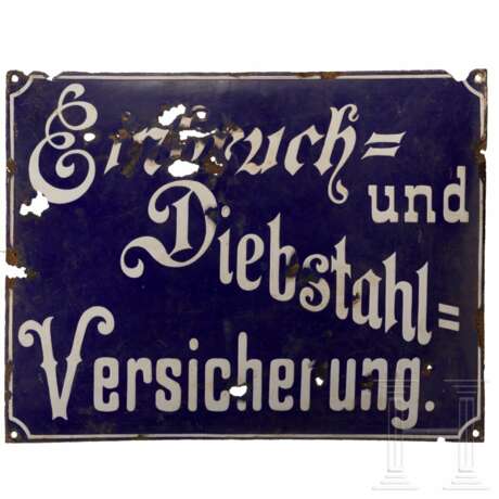 Vier Emailleschilder, darunter "Perutz Photo" und "Königl. Fachingen Mineralwasser", deutsch, 1920er Jahre - фото 4