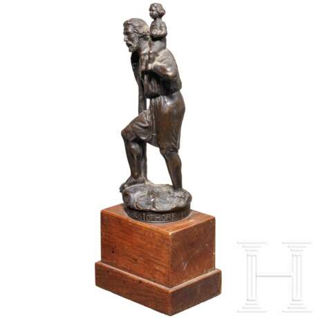 Max Hermann Fritz (1873 - 1948) - Hl. Christophorus aus Bronze, deutsch, 20. Jhdt. - photo 2