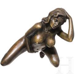 Bronzene Aktfigur "Die Verzückung", wohl deutsch/Österreich, Mitte 20. Jhdt.