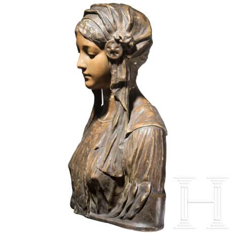 Terrakottabüste einer jungen Frau, Friedrich Goldscheider, Reproduction Reservée, Österreich, um 1900 - photo 2