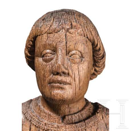 Betende Stifterfigur aus Eichenholz, Frankreich, um 1480 - Foto 4