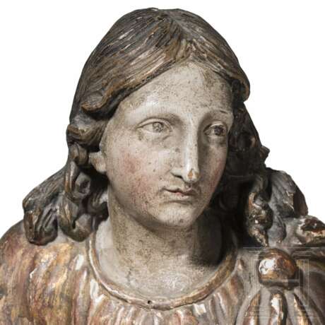 Klagende Maria aus Holz, wohl Spanien, 17. Jhdt. - photo 4
