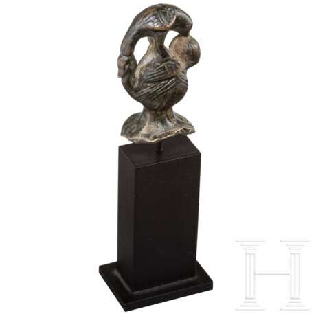 Bronzener Deckelknauf, wohl deutsch, 12./13. Jhdt. - photo 3
