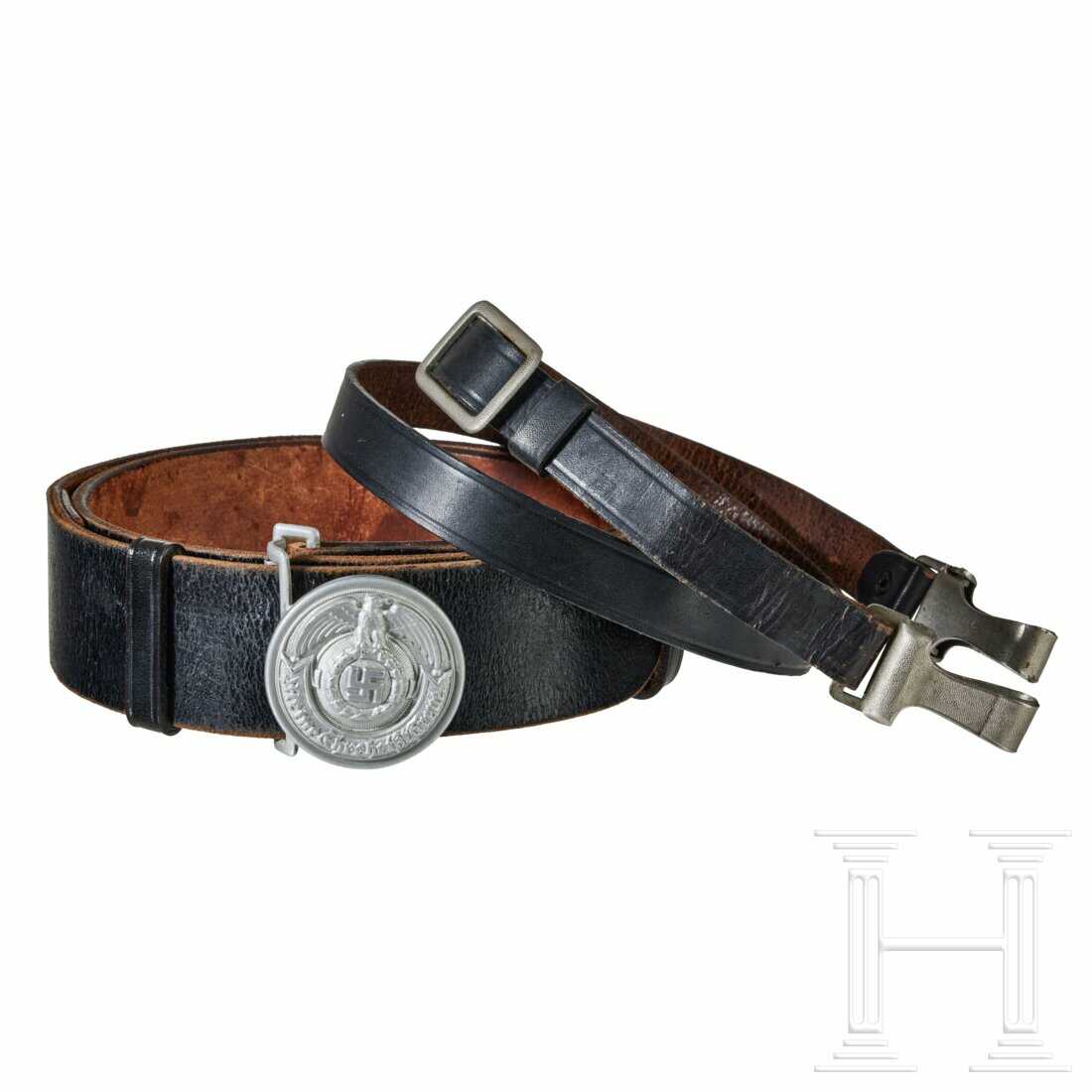 An SS Officer's Belt, Buckle and Shoulder Strap