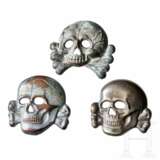 A Small Collection of SS Visor Cap Skull Insignia - фото 1