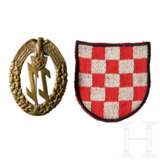 A Croatian Einsatzstaffel Badge and a Volunteer Shield - Foto 1