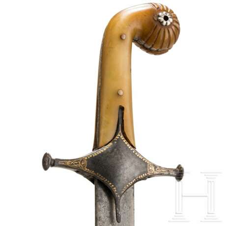Shamshir mit feiner Klinge aus Wootzdamast, osmanisch/persisch, um 1800 - фото 4
