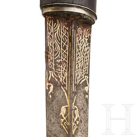 Kandjar mit niellierter Silberscheide, Turkestan, datiert 1899 - photo 3