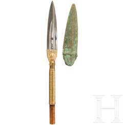 Goldtauschierter Speerkopf, Rajastan, um 1800