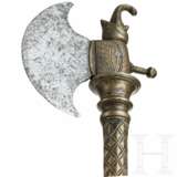 Tabar (Streitaxt) mit Bronzeschaft, Südindien, um 1800 - Foto 3