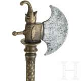 Tabar (Streitaxt) mit Bronzeschaft, Südindien, um 1800 - Foto 4