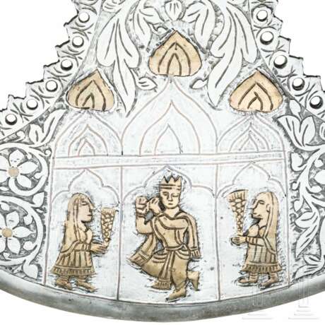 Tempelaxt mit Silber- und Messingeinlagen, Indien, 19. Jhdt. - photo 4