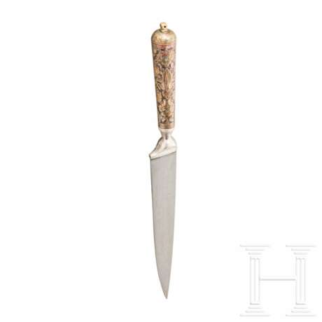 Kard mit emailliertem Griff, indopersisch, 1. Hälfte 19. Jhdt. - photo 3