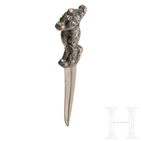 Dolch mit schwerem Griff aus schwarzer Jade, Nordindien, 20. Jhdt. - photo 3