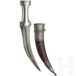 Silbermontierter Kandschar, Indien, 19. Jhdt.