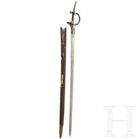 Khanda mit silberplattiertem Griff, Indien, um 1800 - Foto 6