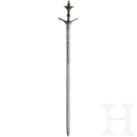 Gold- und silbertauschierter Khanda, Nepal, 18. Jhdt. - Foto 1