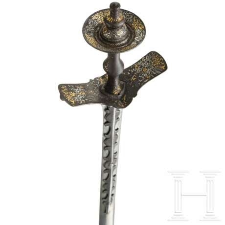 Gold- und silbertauschierter Khanda, Nepal, 18. Jhdt. - Foto 3