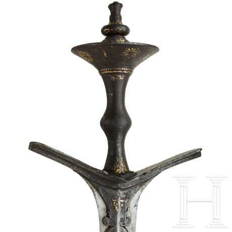 Gold- und silbertauschierter Khanda, Nepal, 18. Jhdt. - Foto 4