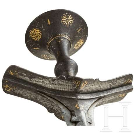 Gold- und silbertauschierter Khanda, Nepal, 18. Jhdt. - Foto 6