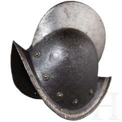 Schwarz-weißer Morion, Nürnberg, um 1580