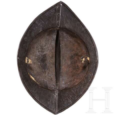 Goldgefasster, geschwärzter Morion, Sachsen, um 1600 - Foto 3