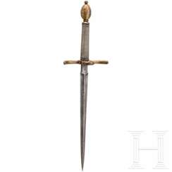 Kleiner vergoldeter Linkhanddolch, deutsch, wohl Sachsen, um 1600
