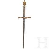 Kleiner vergoldeter Linkhanddolch, deutsch, wohl Sachsen, um 1600 - photo 1