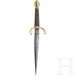 Linkhanddolch mit vergoldetem Gefäß, deutsch, um 1620