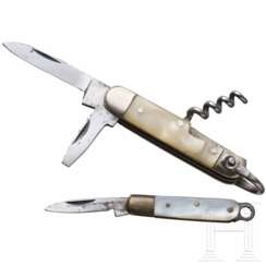 Zwei Miniatur-Taschenmesser, deutsch, um 1900