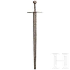Ritterliches Schwert mit kupfernen Klingeneinlagen, Norditalien, Mitte 14. Jhdt.
