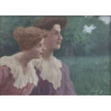 MARGITAY, TIHAMÉR von (1859-1922) "Portrait zweier Damen" - Foto 1