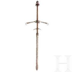 Großer Bidenhänder mit geflammter Klinge, süddeutsch/Schweiz, um 1580
