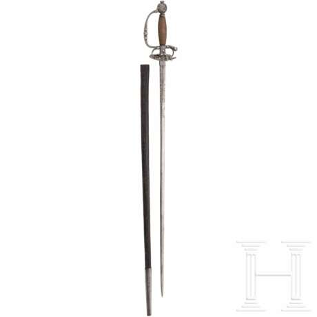 Galanteriedegen mit eisengeschnittenem Gefäß, deutsch oder flämisch, um 1700 - photo 2