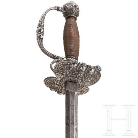 Galanteriedegen mit eisengeschnittenem Gefäß, deutsch oder flämisch, um 1700 - photo 4