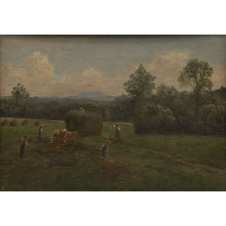 KORNBECK, JULIUS (1839-1920), "Heuernte", - Foto 1