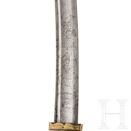 Barocke Jagdplaute mit Pandurenklinge, deutsch, um 1760 - Foto 3