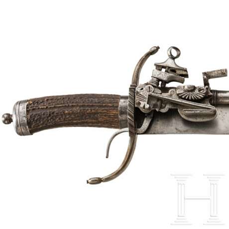Schieß-Hirschfänger mit Miquelet-Steinschloss, Österreich, wohl Wien, um 1780 - photo 4